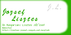 jozsef lisztes business card